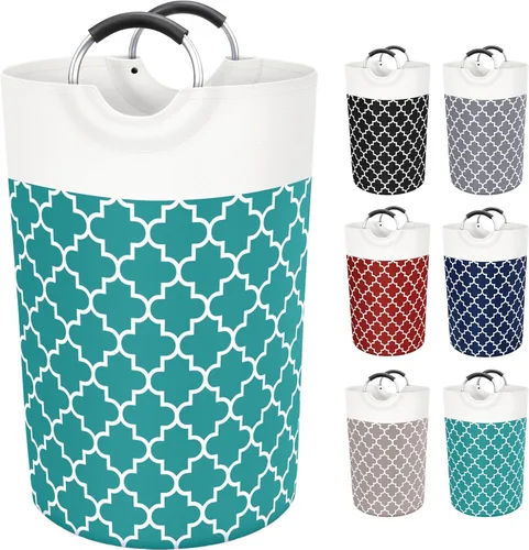 Miniatura 19 de Fabspace - Cesta de lavandería grande con bolsa de lavandería plegable, cesta de ropa con asas altas impermeables para viajes, baño, elementos Gris