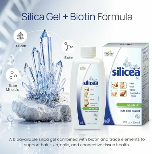 Miniatura 3 de Hübner - Gel de sílice original de 17 fl oz / 16.9 fl oz, paquete de 4, para cabello, piel, uñas y tejido conectivo, fórmula de gel de sílice