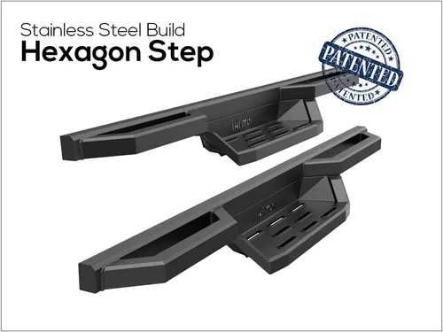 Miniatura 4 de APS Estribos Escalones de Bolsillo de Acero Inoxidable Plataformas Laterales Barras Laterales Compatibles con Ford F150 2015-2026 Regular Cab