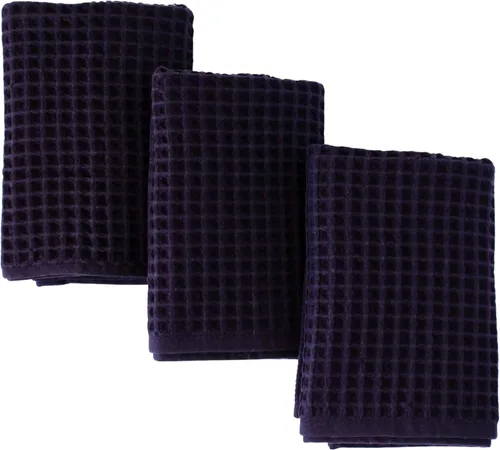 Miniatura 11 de PÜSKÜL Toalla de Cocina de Gofre Orgánico 100% Algodón Turco Juego de 3 Gris Oscuro - Toallas de Mano de 32x16 Pulgadas de Calidad Premium, Suave
