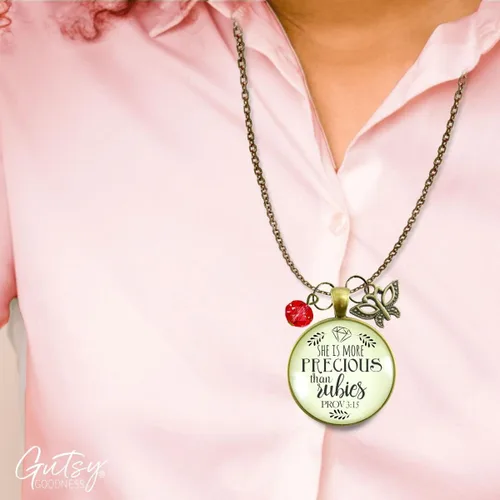 Miniatura 11 de Gutsy Goodness Collar inspirado en la mujer de la fe, colgante hecho a mano con mensaje de esperanza