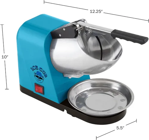 Miniatura 2 de Máquina de cono de nieve - Afeitadora de hielo con potente motor de 170 W - Máquina de hielo triturado para encimera fácil de usar por Great Azul