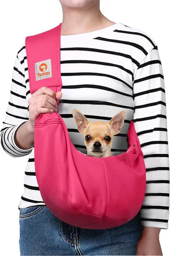 Miniatura 25 de TOMKAS - Transportador de perros estilo canguro para perros pequeños (negro, para mascotas de 2 a 7 libras)