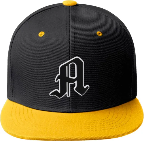 Miniatura 1415 de Daxton Gorra clásica con visera de billete plano con letras del alfabeto inglés antiguo de la A a la Z