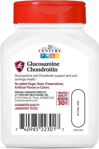 Miniatura 3 de 21st Century Glucosamina Condroitina 500/400mg - Doble Fuerza, cp 60 Recuento