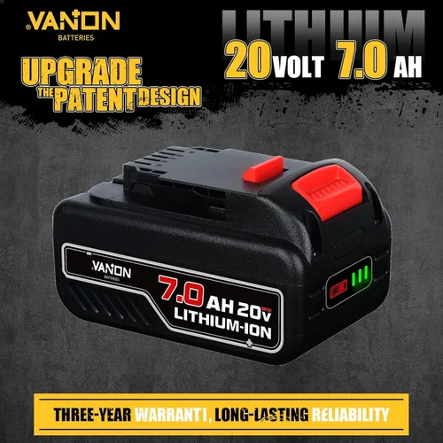Miniatura 2 de VANON 7.0Ah 20V Reemplazo para batería Dewalt 20V Max de iones de litio compatible con Dewalt Bateria DCB200 DCB204 DCB206 DCB201 DCB203 DCB181