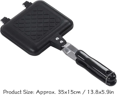 Miniatura 3 de Sartén para sándwich, sartenes de desayuno para evitar pegar panini haciendo panini patrón rejilla adecuada para hacer sándwiches