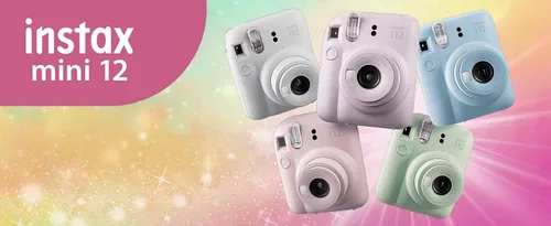 Miniatura 9 de FUJIFILM INSTAX Mini 12 Holiday Bundle 2025 con película extra Instax Mini + 4 pilas AA y paño de limpieza de microfibra Sunshine Photo