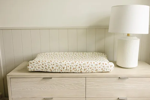 Miniatura 5 de Mebie Baby Funda para cambiador, flor de otoño, 100% muselina de algodón para cambiador, funda para bebé niño y niña, fundas de decoración