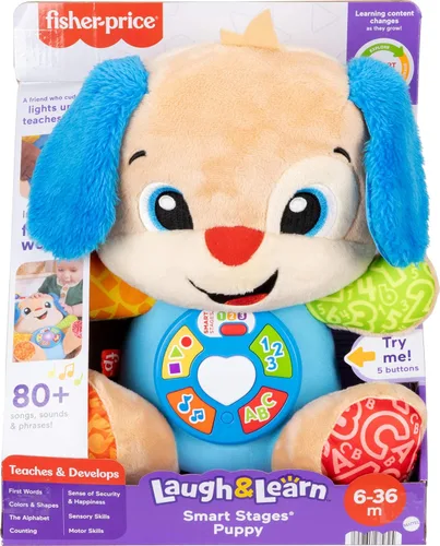 Miniatura 6 de Fisher-Price Juguetes para bebés Laugh & Learn Smart Stages Cachorro musical de peluche con luces y canciones educativas para bebés de 6+ meses
