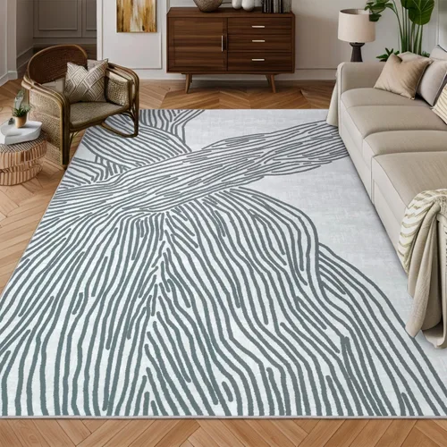 Miniatura 10 de YIHOUSE Alfombra de leopardo para sala de estar, bonita alfombra con estampado de guepardo blanco y negro, moderna, lavable, alfombras con estampado