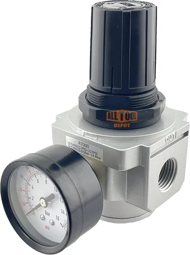 Miniatura 7 de 1" regulador de presión de aire comprimido en línea estupendo NPT para compresor de aire, 7 a 215 PSI ajustable
