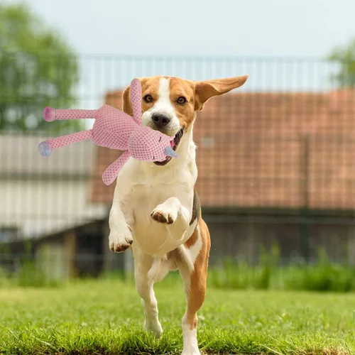Miniatura 4 de GOOLA Juguetes Chirriantes para Perros - Juguetes de Peluche Duraderos con Chirriador y Papel Crujiente, Paquete Temático de Unicornio para Rosa