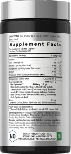 Miniatura 2 de Horbäach Glucosamina Condroitina Más MSM y Cúrcuma 180 Cápsulas Recubiertas Suplemento Sin OGM, Sin Gluten Suplemento sin OMG, sin gluten