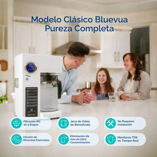 Miniatura 2 de Bluevua RO100ROPOT - Filtro de agua para encimera con sistema de ósmosis inversa, purificación de 4 etapas, filtración de ósmosis inversa, 2:1 puro