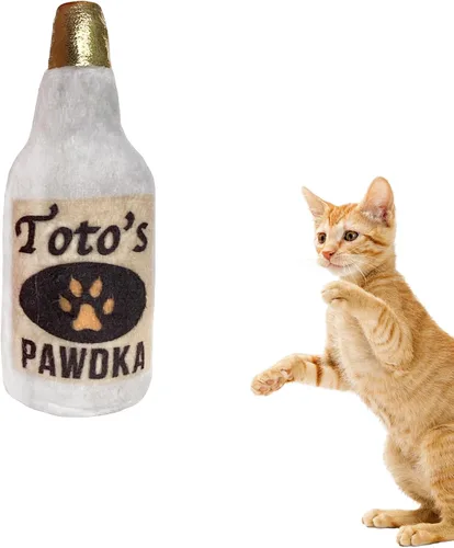 Huxley & Kent Juguete de peluche para gatos, Toto's Pawdka, relleno de hierba gatera fuerte, juguete interactivo de felpa para gatitos y gatos con