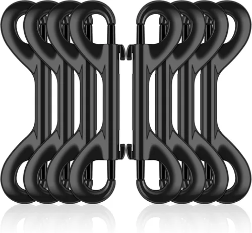 Miniatura 9 de ERKOON Ganchos extra grandes de 4-7/10 pulgadas de doble extremo, capacidad de carga de 220 libras, clips de aleación de zinc de doble cara