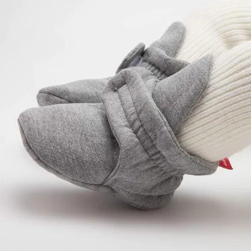 Miniatura 12 de Botines de forro polar para bebés, niños y niñas, pantuflas antideslizantes con agarre suave, zapatos de calcetín para recién nacidos, cuna
