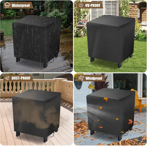 Miniatura 6 de Funda pequeña para mesa auxiliar de exterior, cubierta de mesa auxiliar de patio de 17 pulgadas para exteriores, funda impermeable para muebles