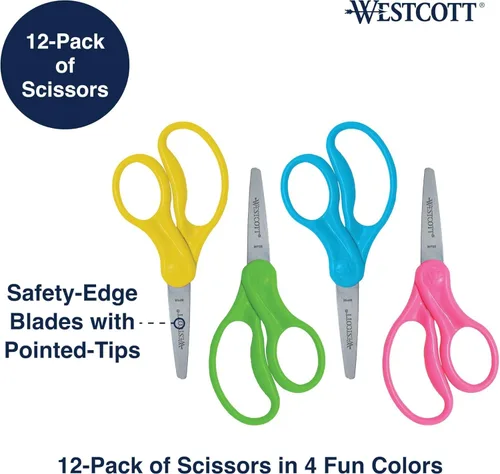 Miniatura 9 de Tijeras Westcott para niños diestros y zurdos, Variados 12