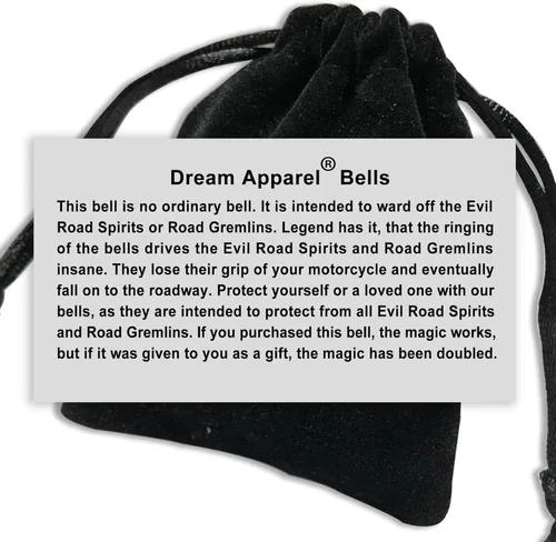 Miniatura 4 de Dream Apparel Campana de Motocicleta Ángel Guardián Aleja Gremlins, Campana de Motociclista para Hombres Mujeres Motociclistas, Regalo de Buena
