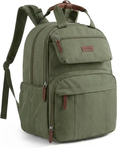 Miniatura 20 de Mommore Mochila para pañales, bolsa de pañales extra grande para 2 niños/gemelos con cambiador para viajes al aire libre, 1-negro, Grande