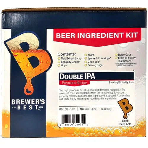 Miniatura 3 de Brewer's Best Kit de ingredientes de cerveza doble IPA