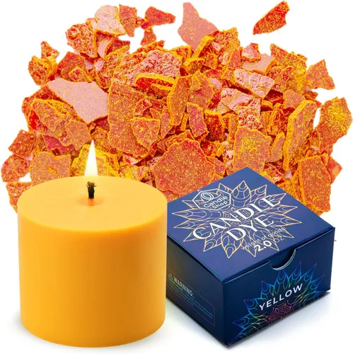 Miniatura 18 de Tinte amarillo brillante de 2 onzas para fabricación de velas de soja, tintes de cera de velas altamente concentrados, chips de tinte