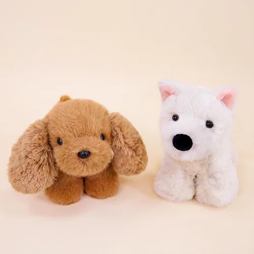 Miniatura 7 de PEACH CAT Basset Hound Perro Animal de Peluche Lindo Cachorro Peluches Juguetes de Peluche Pequeños Regalos para Niños Blanco