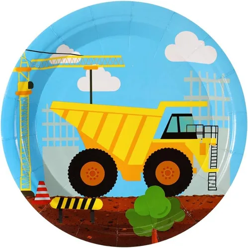 Miniatura 5 de Juego de 97 piezas de suministros para fiesta de cumpleaños de construcción, para niños, sirve para 24 excavadoras de invitados, camión excavador