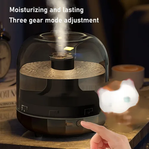 Miniatura 4 de Mini humidificadores portátiles, 2024 nuevos humidificadores pequeños de niebla fría de 16.9 fl oz para dormitorio, humidificador de escritorio USB