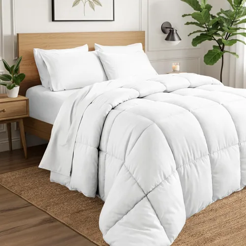 Ivy Union Juego de edredón cómodo, transpirable, para todas las estaciones, edredón y fundas de almohada alternativas de plumón - ultra suave,