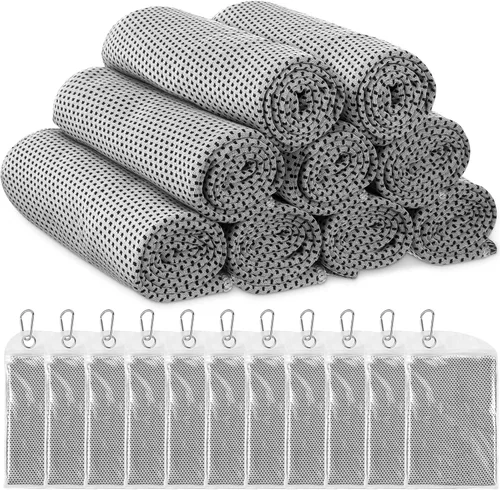 Miniatura 8 de Redbaker Paquete de 20 toallas de enfriamiento a granel (40 x 12 pulgadas), toallas de hielo para cuello y cara, trapo de microfibra suave
