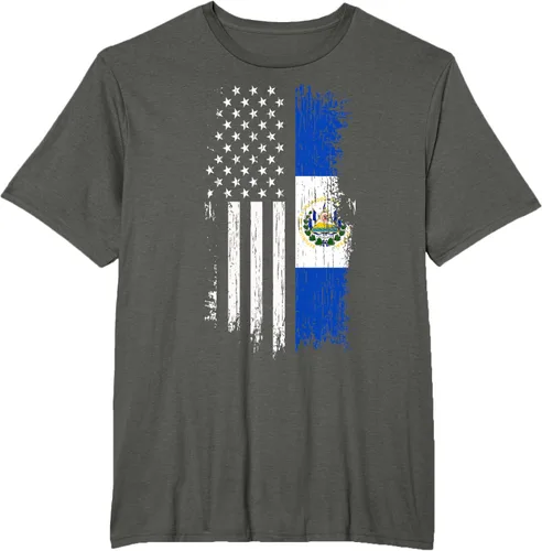 Miniatura 8 de Camiseta de la bandera de Estados Unidos salvadoreño - Camiseta de El Salvador USA
