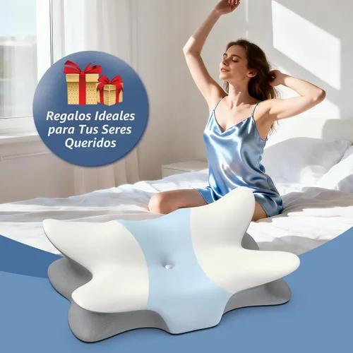 Miniatura 7 de Almohada cervical para aliviar el dolor de cuello y hombros, almohada ergonómica para el cuello para dormir, almohada de espuma viscoelástica