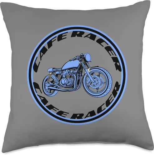 Miniatura 4 de American Cafe Racer Motorcycle Apparel and Merch Cafe Racer Biker Men Women Adult Teens Boys Girls Kids Youth Throw Pillow, 16x16, Multicolor