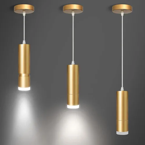 Miniatura 9 de OKELI Luz Colgante, Luminaria de Luces Colgantes Negras Modernas, Iluminación Colgante LED Única de 3-CCT para Isla de Cocina, 20W