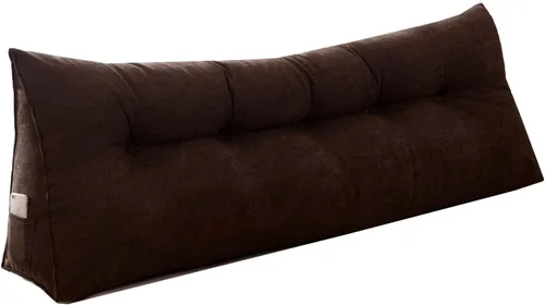 Miniatura 12 de Almohada de cuña para pared de cama, cabecera de almohada de respaldo de cama, almohada de lectura triangular grande, con funda extraíble
