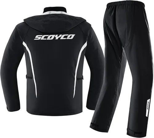 Miniatura 4 de Scoyco Chaquetas impermeables para hombre, chaqueta impermeable ligera para exteriores con capucha