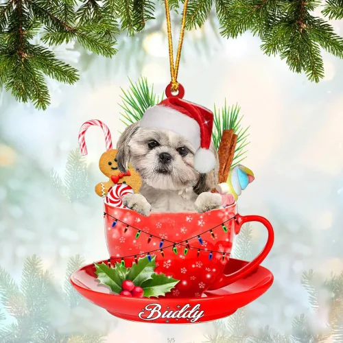 Miniatura 93 de Alaskan Malamute - Adorno acrílico personalizado para perro en taza, adorno de Navidad personalizado para perro 2023, decoración de árbol
