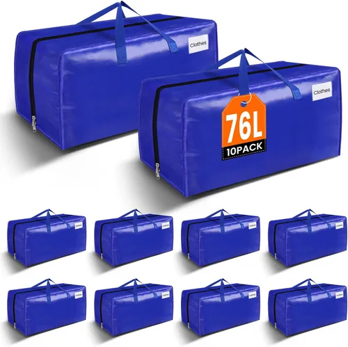 Miniatura 16 de BlissTotes Bolsas de mudanza, suministros de mudanza resistentes y bolsas de almacenamiento, bolsas de embalaje extragrandes, cajas con bolsillos