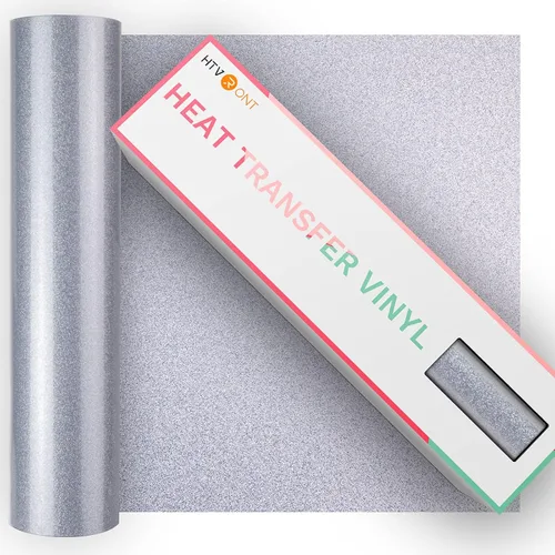 Miniatura 12 de HTVRONT Rollo de vinilo HTV con purpurina verde, 12 x 15 pies, vinilo de transferencia de calor con purpurina verde para camisas, vinilo para Brillo