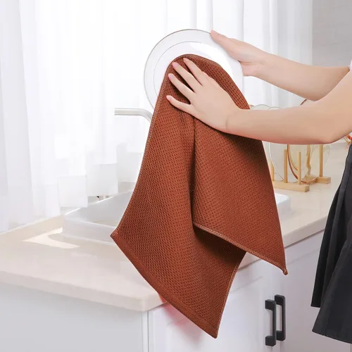 Miniatura 27 de Homaxy Trapos de cocina de 100% algodón, tejido de punto gofre, ultrasuaves, absorbentes y de secado rápido, 12 x 12 pulgadas, paquete de 6, blanco