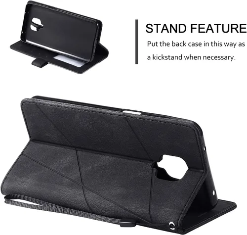 Miniatura 2 de Funda de cuero tipo cartera para Xiaomi Redmi Note 9 pro/Note 9s/Note 9pro Max, funda de poliuretano con tapa y ranuras de crédito, funda plegable