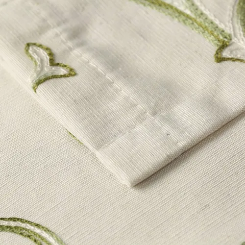 Miniatura 4 de VOGOL - Cenefa de cortinas bordadas con vides, cenefa con bolsillo para ventanas, 52 x 18 pulgadas, verde pasto