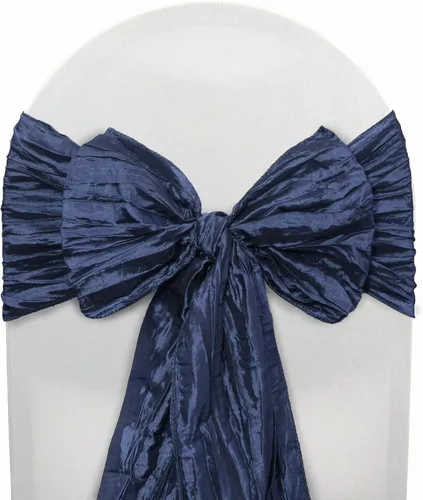 Miniatura 7 de YOUR CHAIR COVERS - Fajas para sillas de tafetán arrugadas color champán (paquete de 10), fajas para bodas, eventos, hoteles y servicios de catering