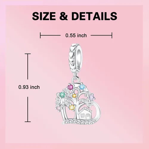Miniatura 139 de Dije de girasol con diseño de estrella y luna y elefante para pulsera, collar de plata de ley 925, dijes de corazón de amor para mujer, regalo