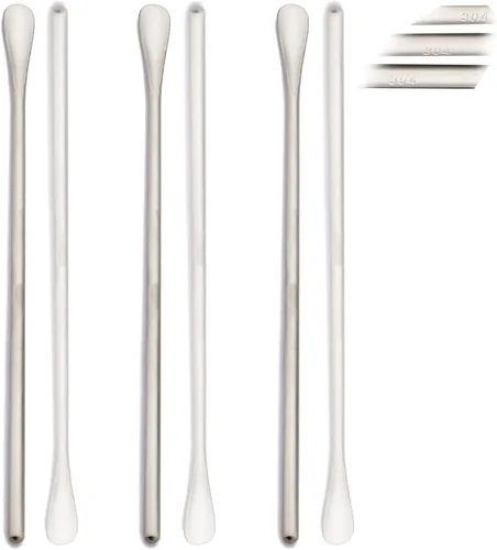 Miniatura 10 de 6 cucharas de mango largo mate de 8.6 pulgadas de acero inoxidable 304 para cóctel, cucharas de mezclar, cucharas de helado, cucharas de miel