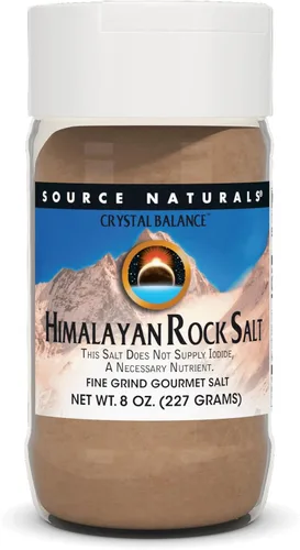 Source Naturals Sal de roca del Himalaya de Crystal Balance Fine Grind, sal gourmet alcalinizante rica en minerales