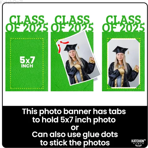 Miniatura 3 de KatchOn, Cartel fotográfico de graduación K-12 de 5 x 7 pulgadas, tarjetas fotográficas de 12+6 Cartel de graduación 2025 personalizado